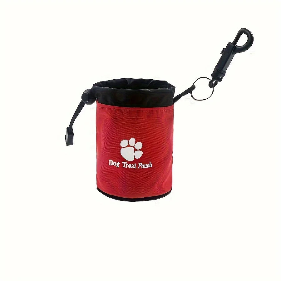 Portable Dog Treat Pouch – Drawstring & Zipper Training Bag