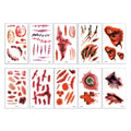 Halloween 3D Scar Temporary Tattoo Stickers – 10 Sheets