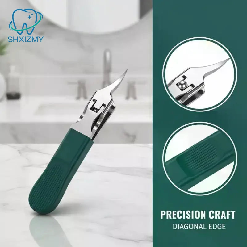 Slanted Pointed Nail Clipper Anti-Splash Stainless Steel