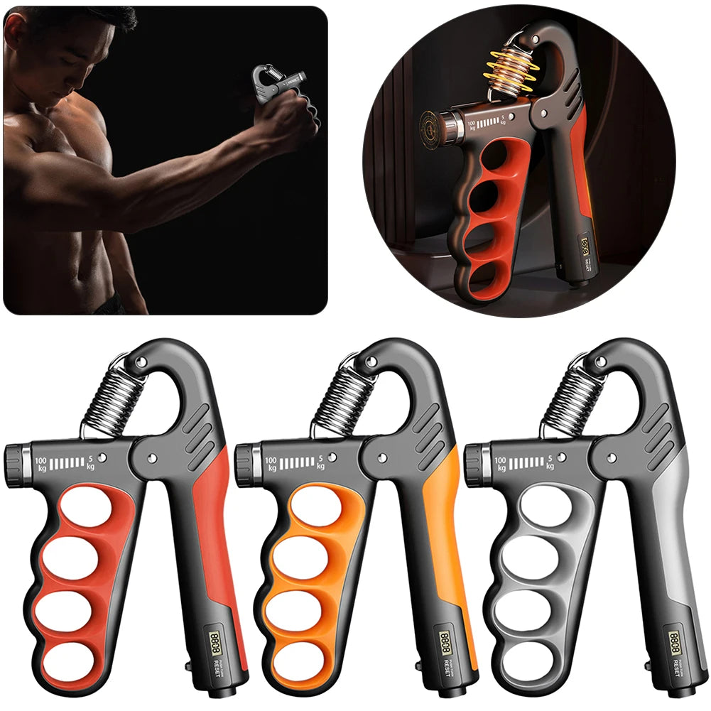 Adjustable 5-100KG Hand Grip Strengthener with Counter | VIBE