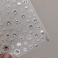 Dark Retro Cross Metal Nail Stickers – Self-Adhesive DIY Decals