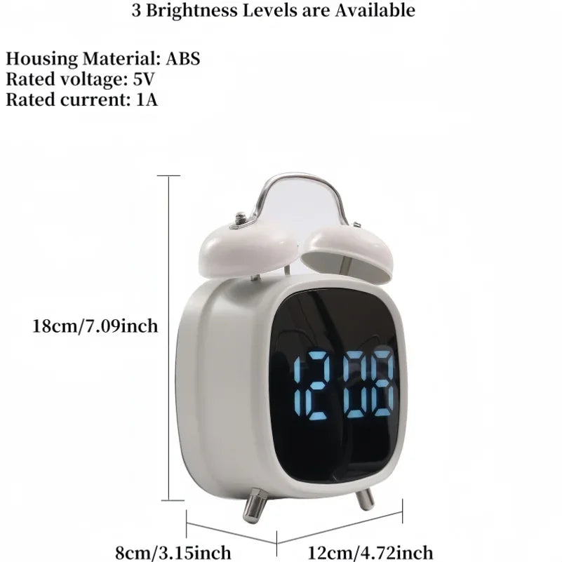 Voice Control LED Digital Alarm Clock – Loud, Night Mode