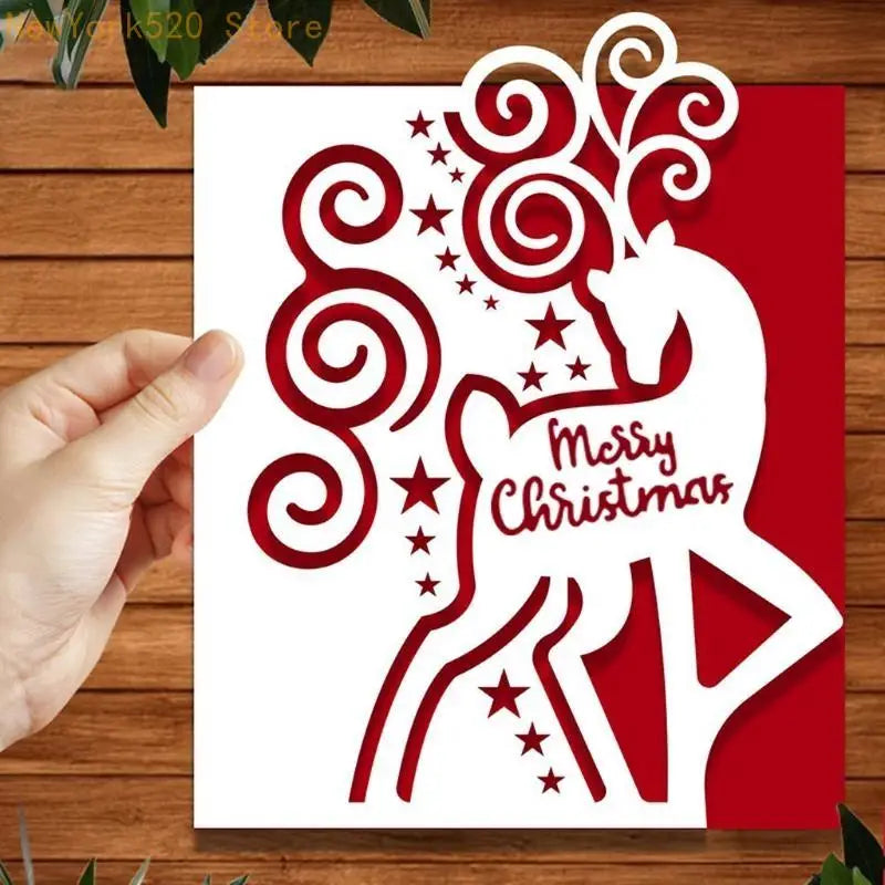 Christmas Elk Metal Cutting Die Stencil – DIY Card & Scrapbook