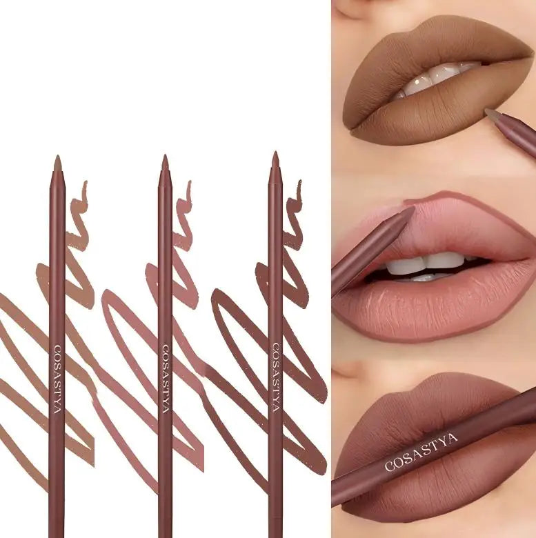 VIBE 6-Shade Waterproof Matte Lip Liner – Long-Lasting
