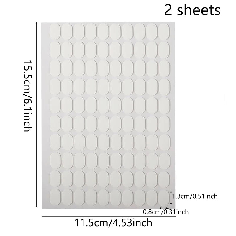 200pcs Double Sided Nail Adhesive Tape for Display Stands