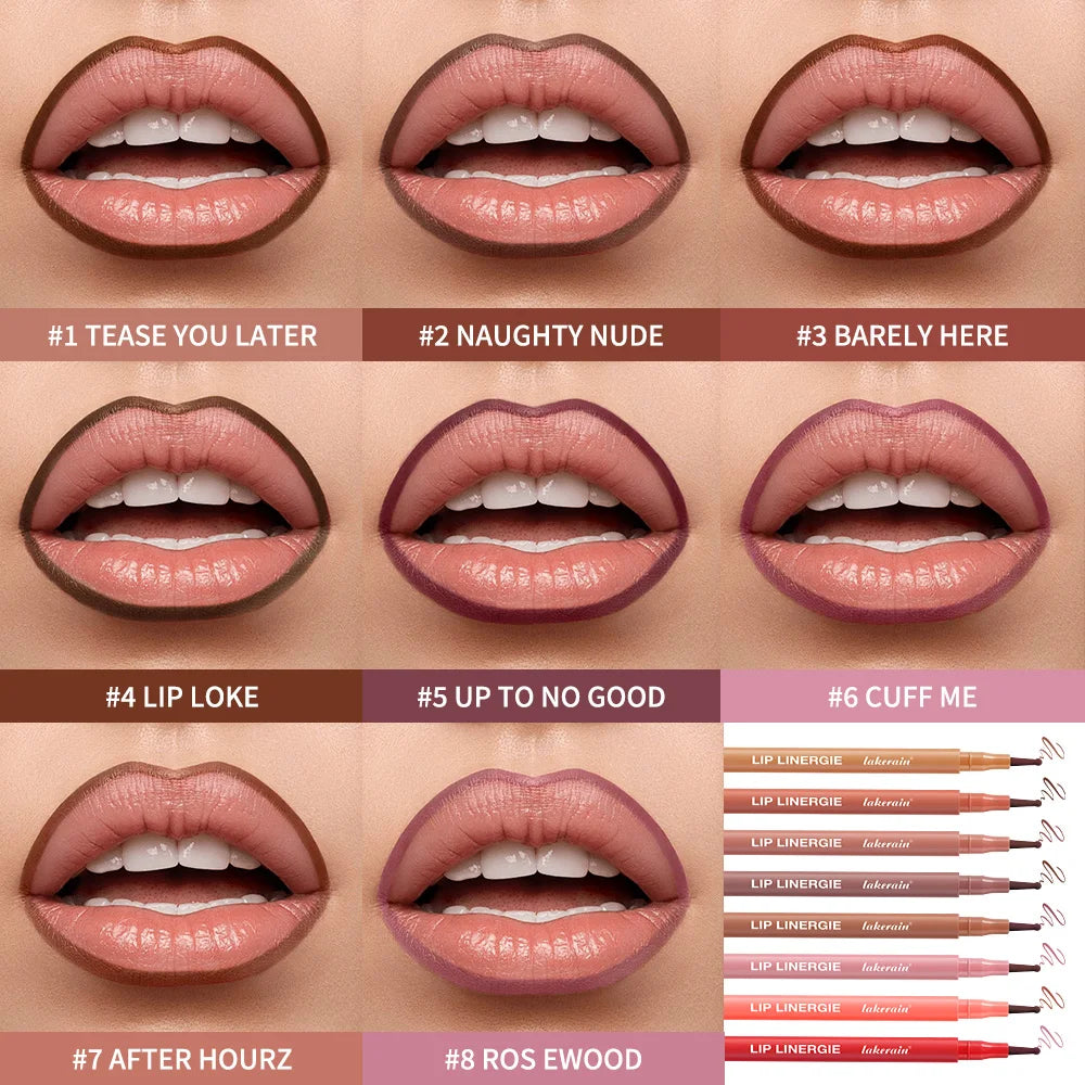 Waterproof Lip Liner Stain – 8 Colors, Long-Lasting No-Bleed