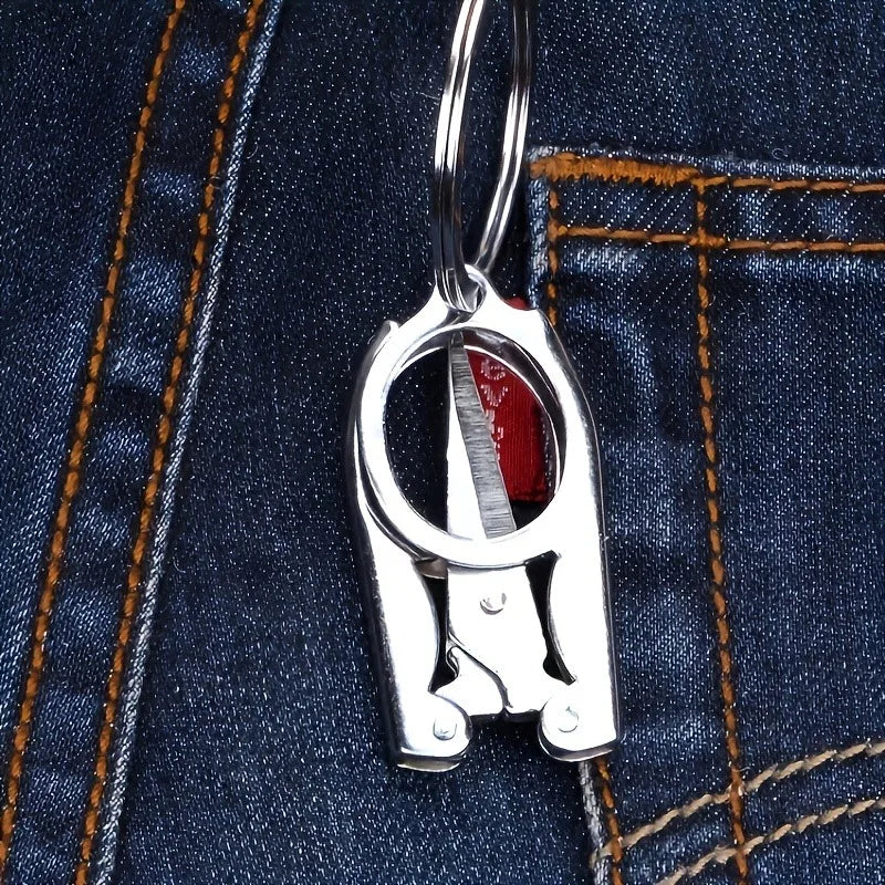 3-Pack Folding Stainless Steel Pocket Scissors with Key Ring