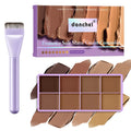 8-Color Full Coverage Matte Cream Concealer Palette + Brush