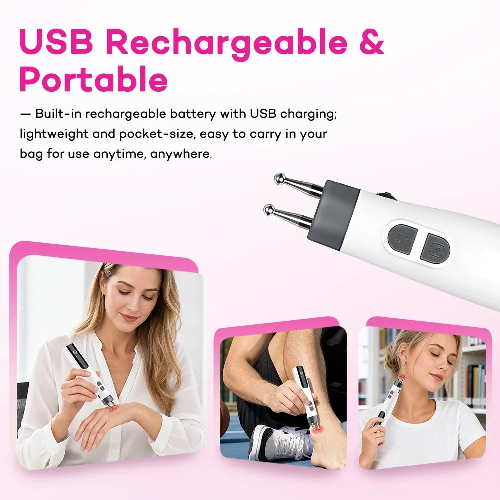 Hailicare Dual-Head Electric Massage Pen – 5 Modes 10 Levels