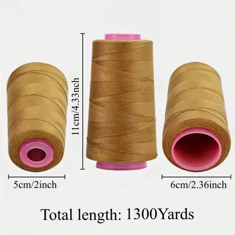 1300 Yards Thick Polyester Sewing Thread – 21 Colors