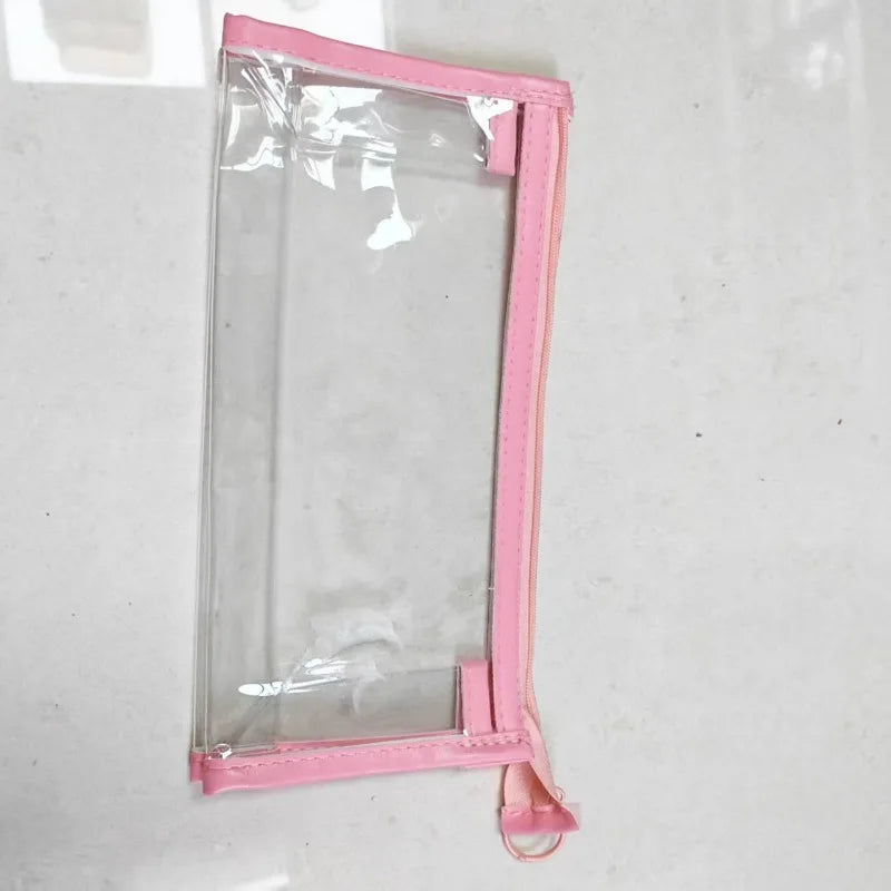 Transparent Triangle Pencil Case PVC Large Capacity Zipper Pouch