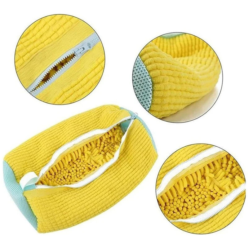 Shoe Washing Bag with Zipper & Soft Interior – All Shoe Types