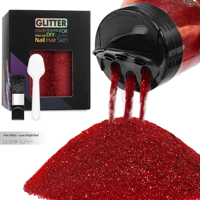 Multicolor Nail Glitter Powder – Metallic Iridescent DIY Glitter
