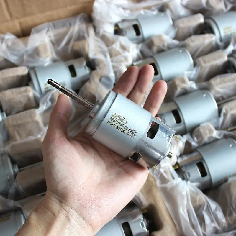 RS-775 DC 12V–36V High-Speed Screw Shaft Motor 42MM Ball Bearing