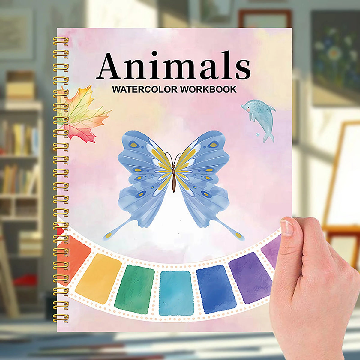Watercolor Coloring Book for Beginners & Adults Practice Pad