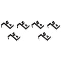 6-Pack Punch-Free Desk Bag Hooks – Removable Black Hanger