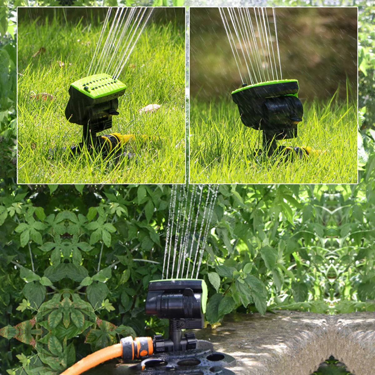180° Rotating Garden Sprinkler – 16-Outlet Lawn Irrigation