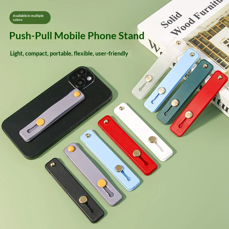 Sliding Phone Finger Strap Grip Holder & Foldable Stand
