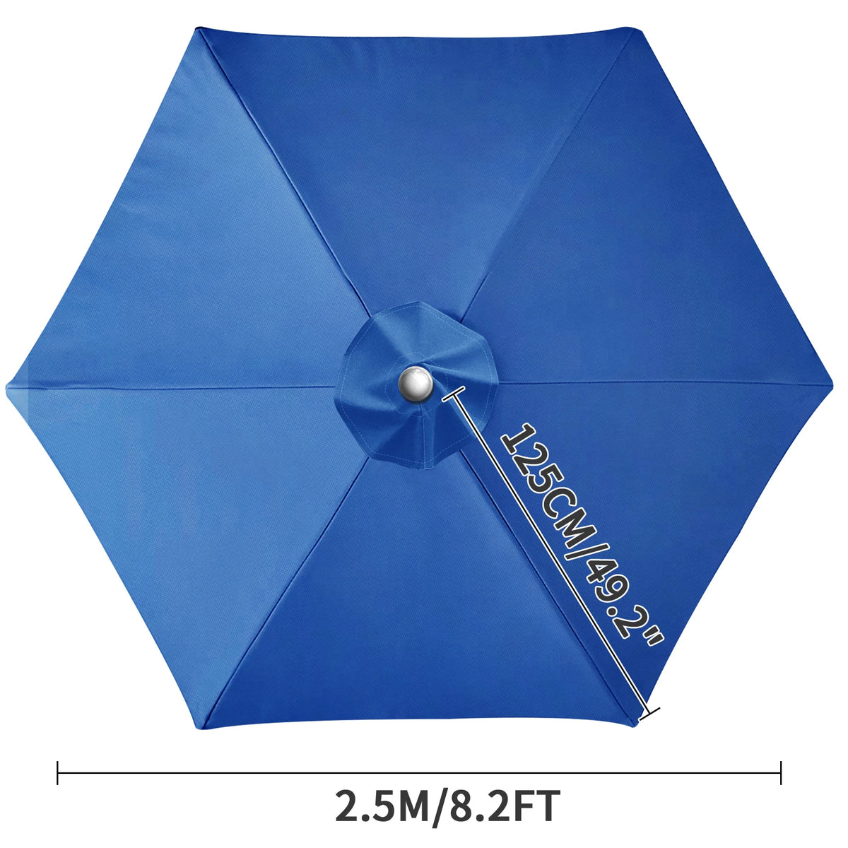 Waterproof Patio Umbrella Replacement Canopy 6 & 8 Rib