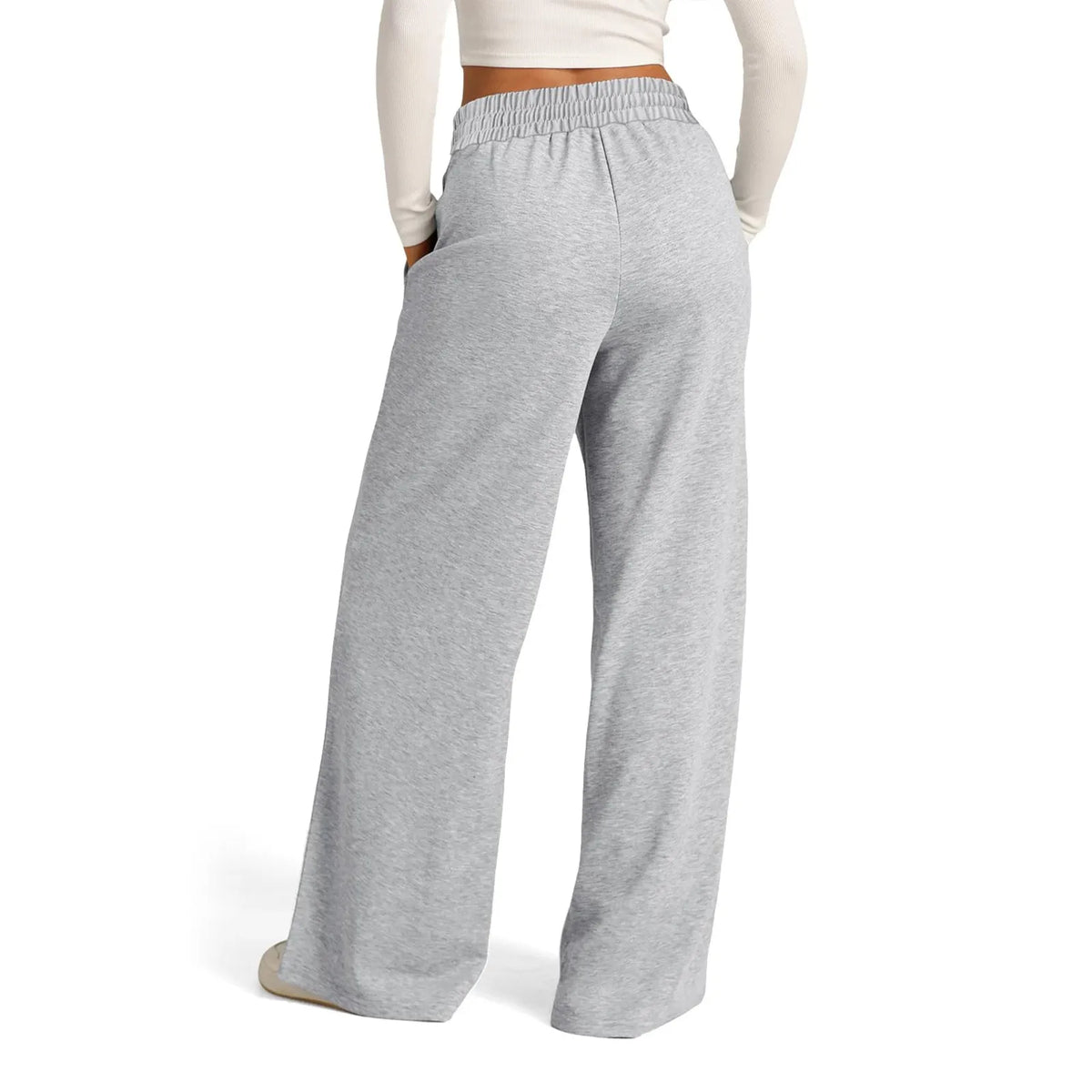 Women's Wide Leg Fleece Lined Sweatpants High Waist Joggers