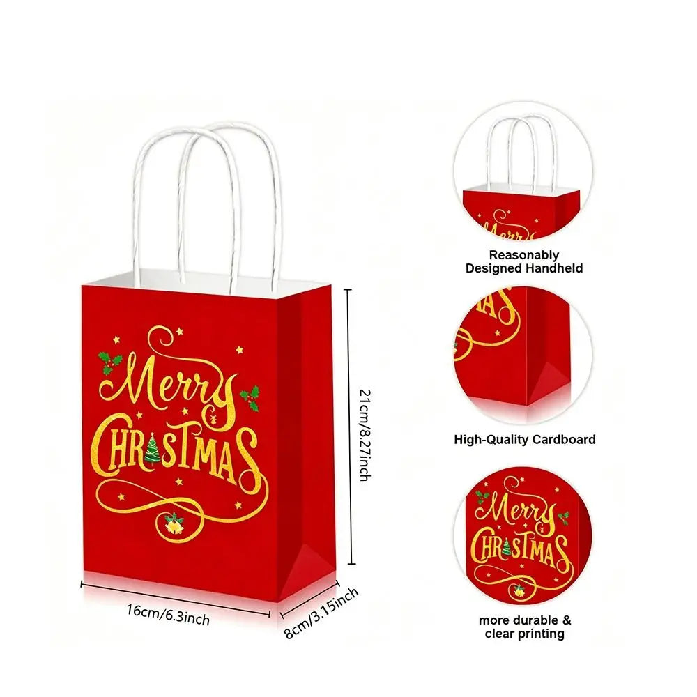 Christmas Gift Bags with Handles 12 Pack – Santa Paper Bags