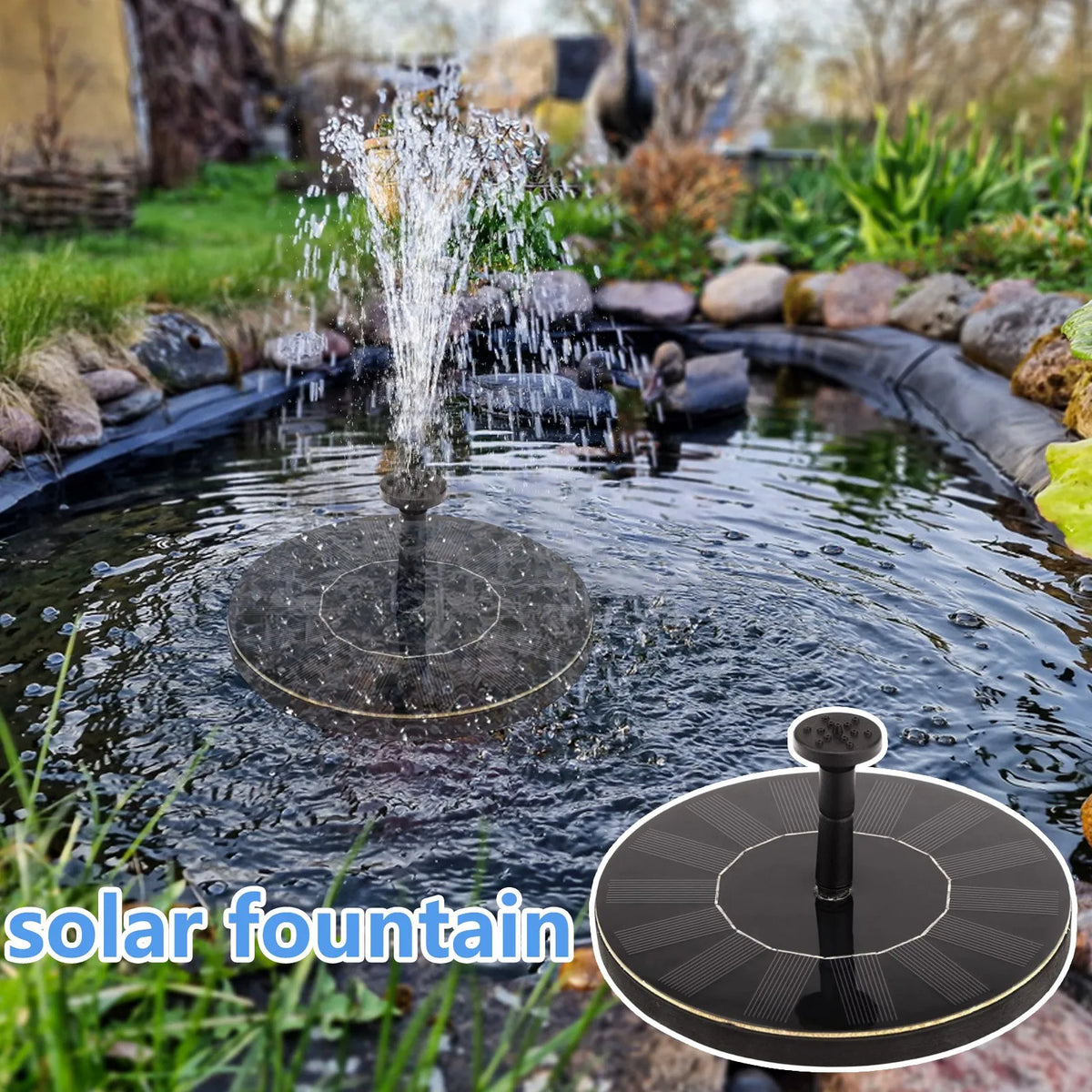 Solar Floating Fountain Pump 4 Nozzles – Bird Bath & Garden Pond