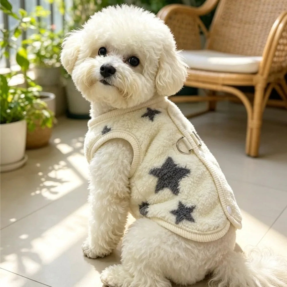 Windproof Fleece-Lined Dog Hoodie Coat – Warm Winter Pet Jacket