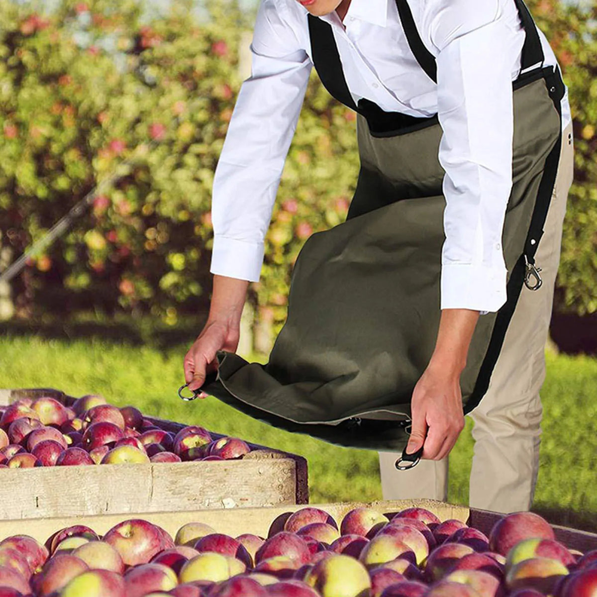 Collapsible Fruit Picking Bag – Adjustable Strap, 600D Oxford