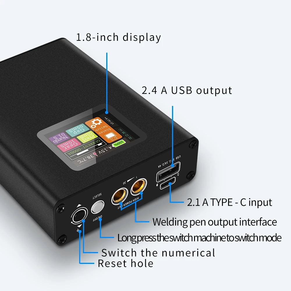 Digital Spot Welder 30-Gear LCD 18650 Nickel Strip Battery Kit