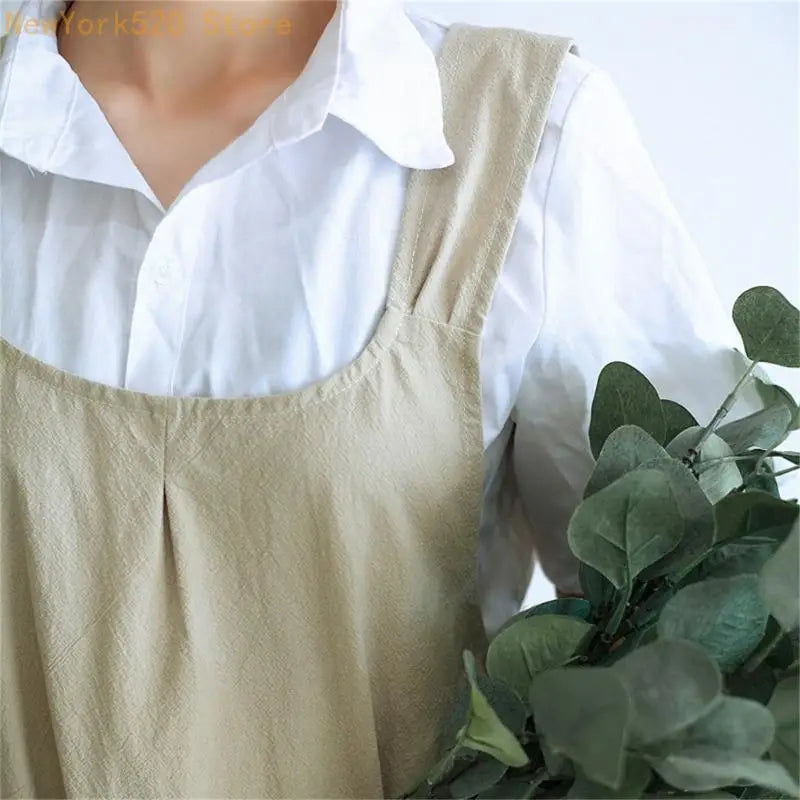 Cotton Waist Apron with 2 Pockets – Adjustable, One Size Fits All