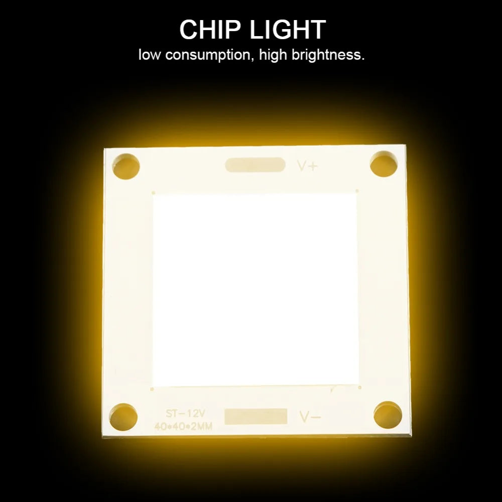 50W COB LED Chip Panel 12-14V Warm White & Blue DIY Light
