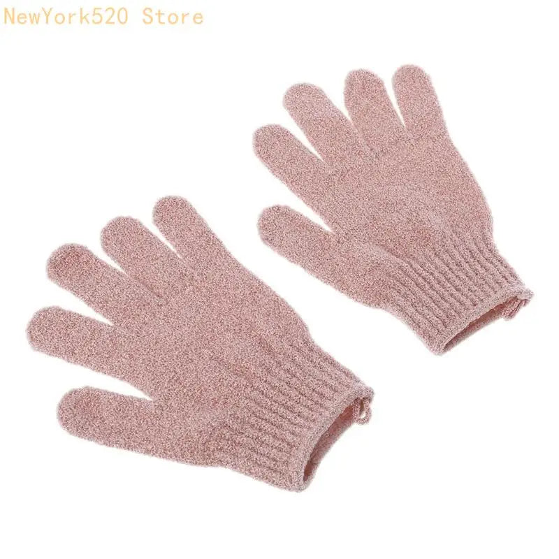 2-Pack Exfoliating Bath Gloves Body Scrubber Spa Massage