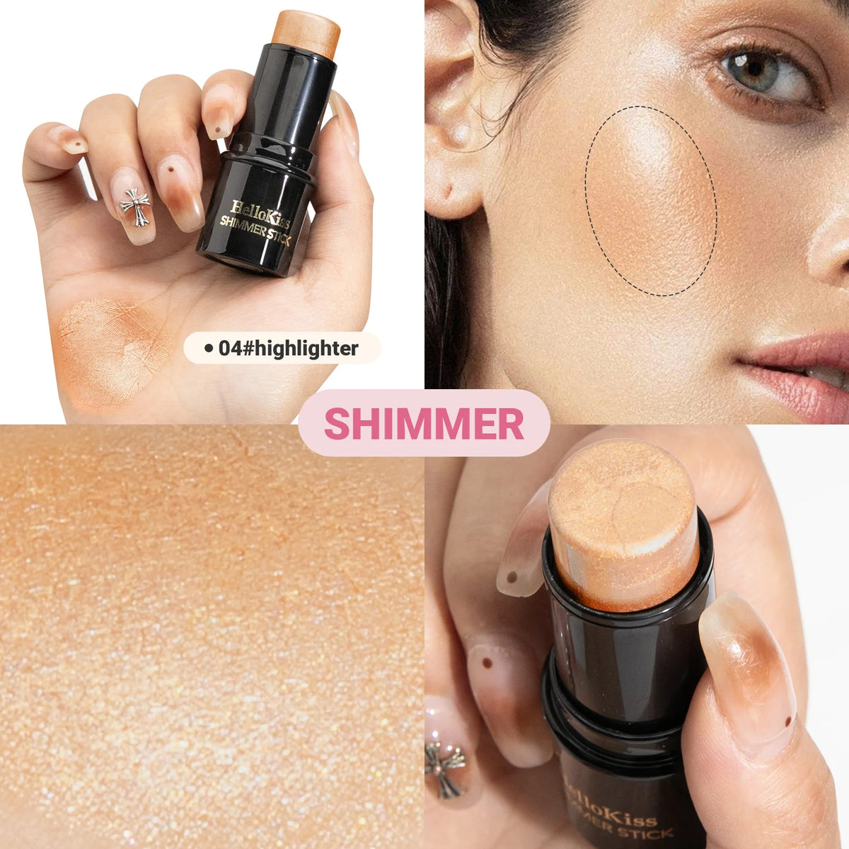 OREADEX 15-Color Shimmer Bronzer Highlighter Contour Stick