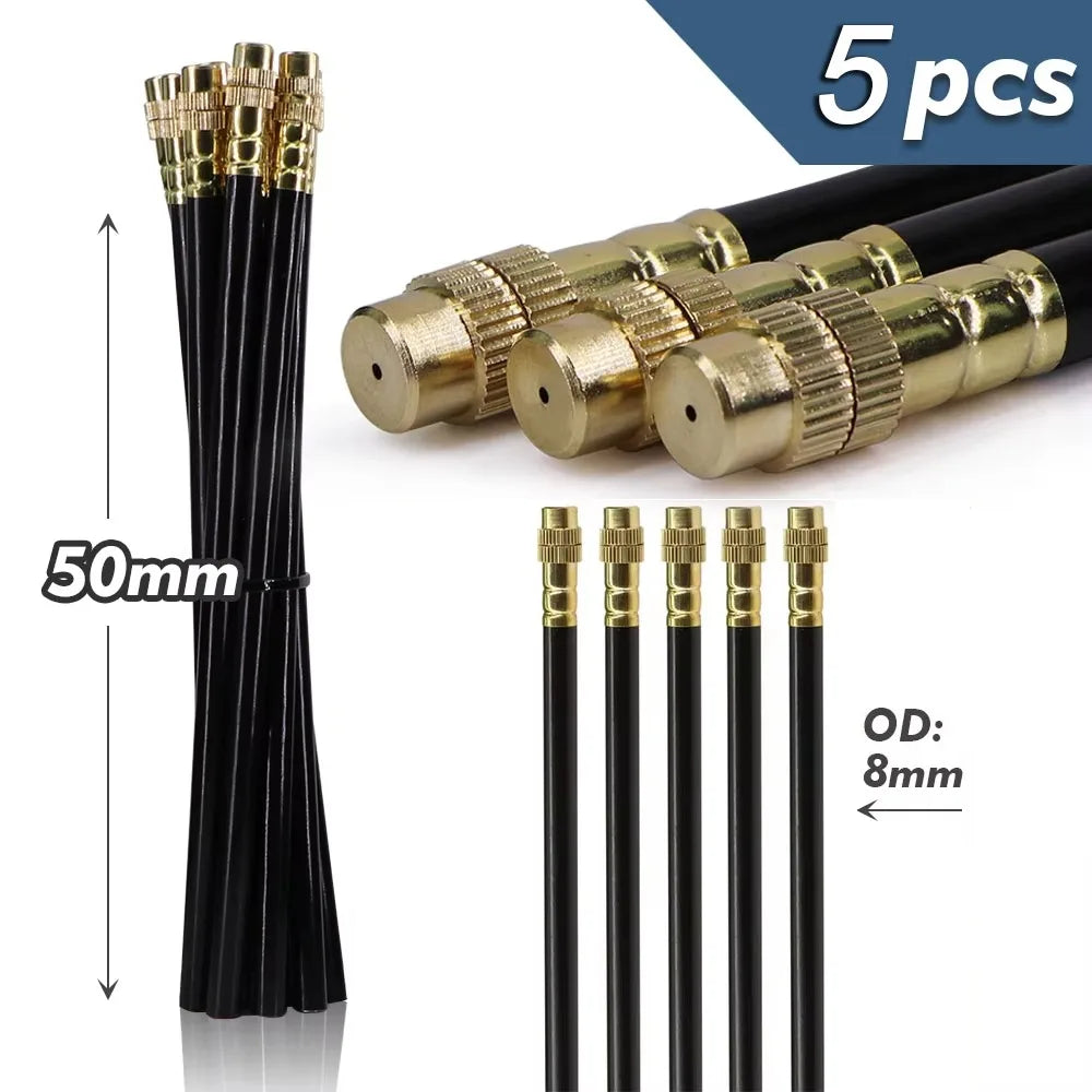 360° Brass Misting Nozzles 5/10 Pack – 20/30/50cm Adjustable