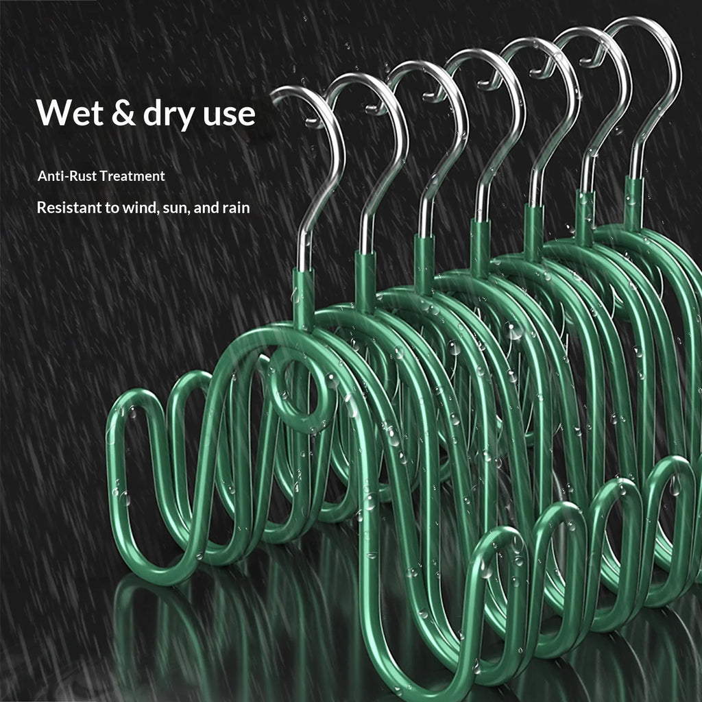 Windproof Shoe Drying Hanger – Rust-Resistant Multi-Hook Rack