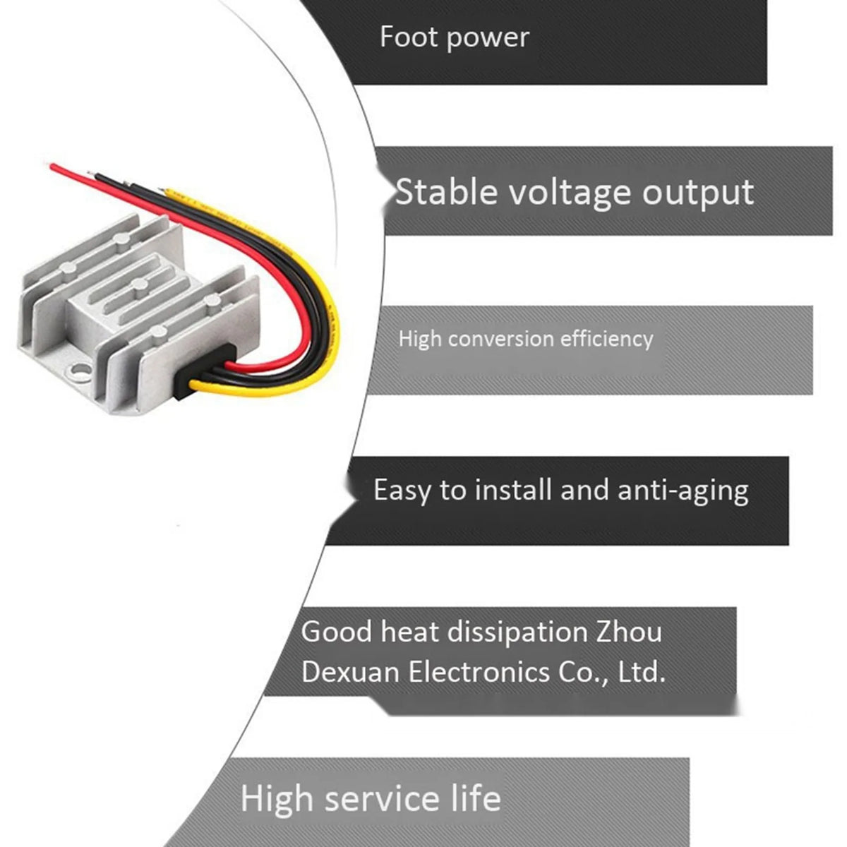 12V to 24V 360W Step-Up DC-DC Converter 15A IP68 – 2 Pack