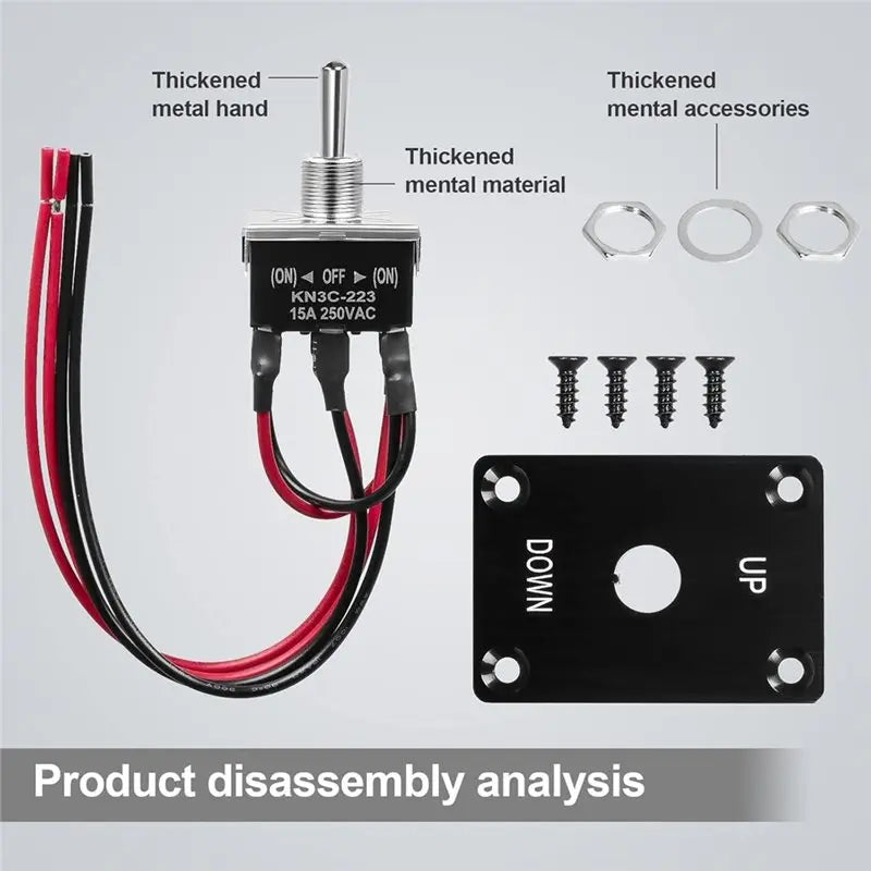 6-Pin 3-Position Momentary Rocker Toggle Switch + Waterproof Cap