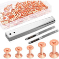 100-Set Copper Rivet Kit with Hole Punch & Setter | Leather Crafts