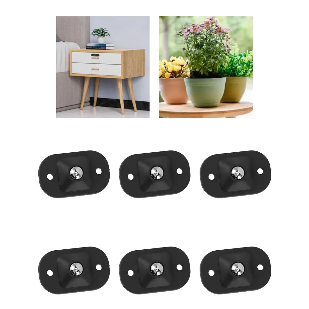 12-Pack Self Adhesive Mini Swivel Caster Wheels | 360° Rotation