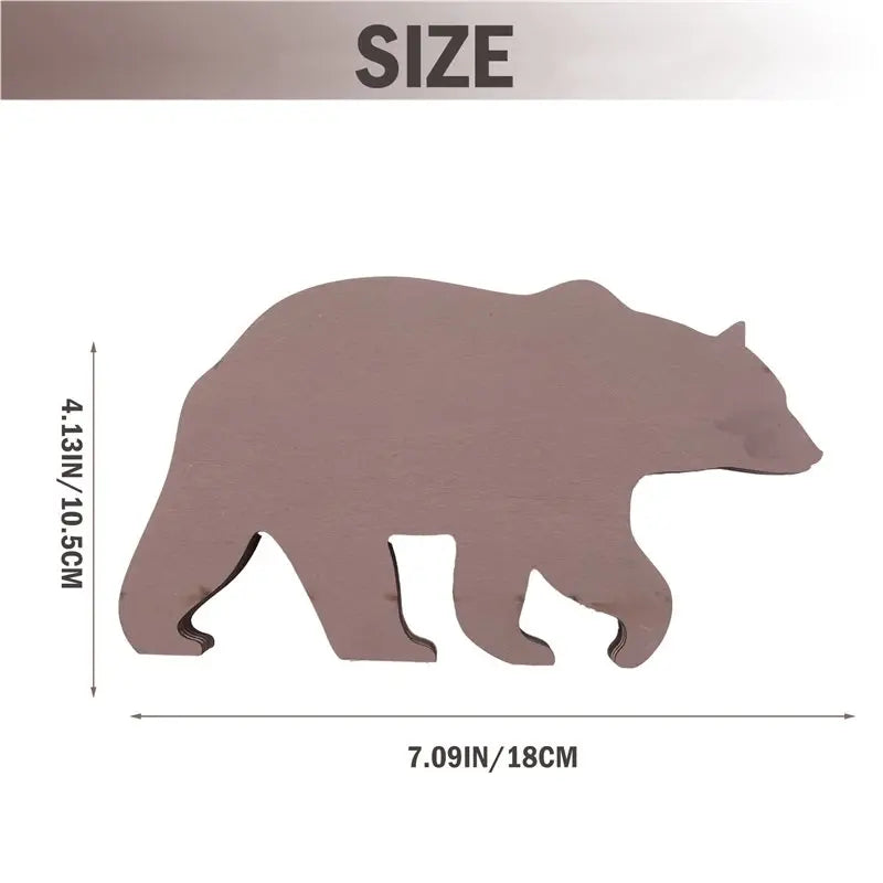 Bear & Deer Wood Wall Decor Set – Rustic Cabin Home Décor