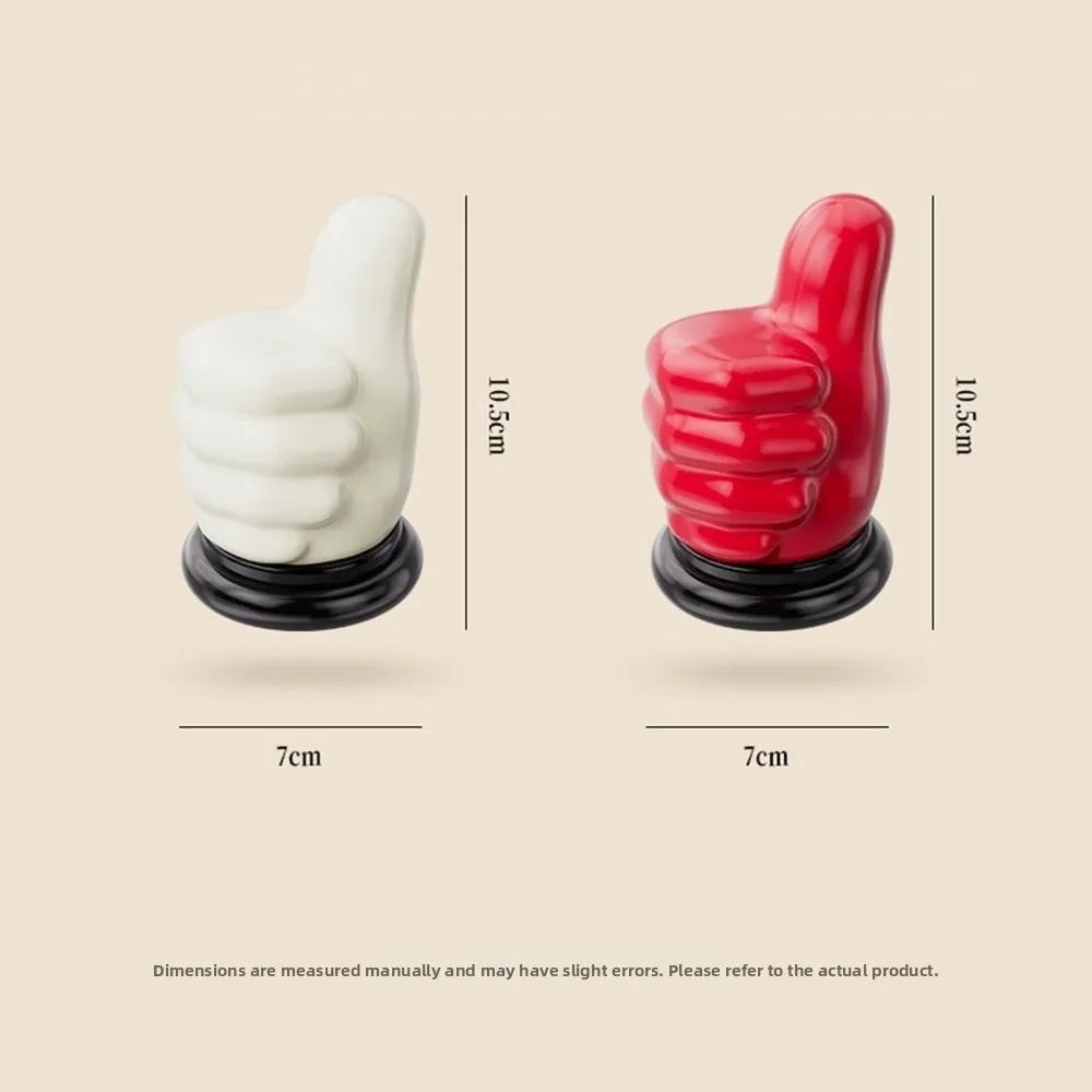 Thumb Shape Toothpick & Cotton Swab ABS Storage Box