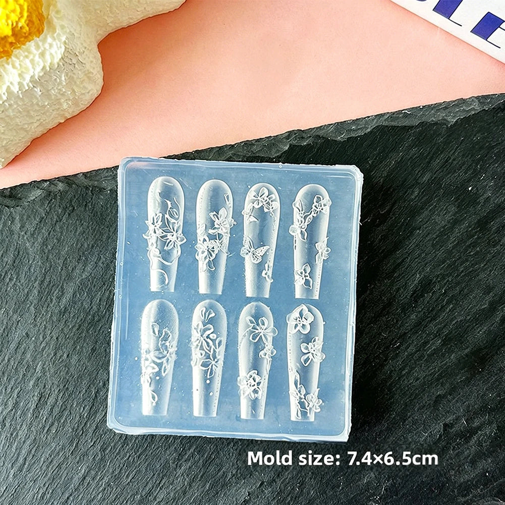 3D Seashell Flower Nail Art Silicone Mold – UV Resin & Gel
