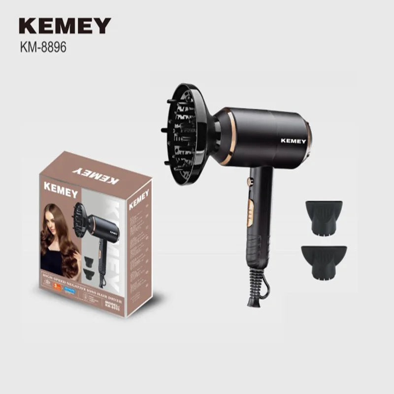 Kemei KM-8896 4000W Professional Ionic Hair Dryer – 3 Heat Settings