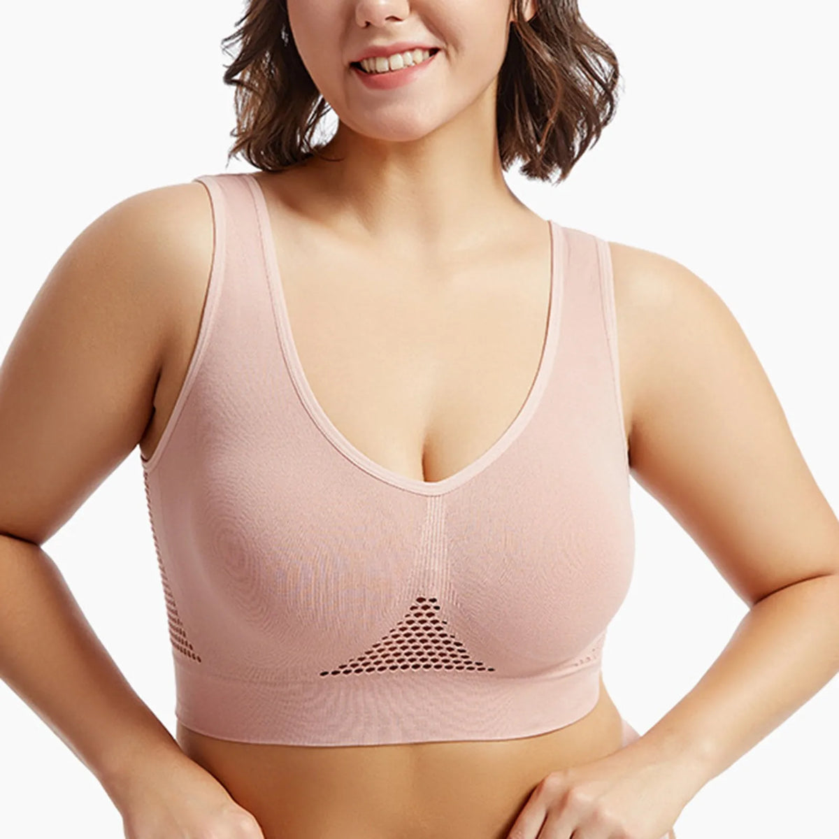 Women's Seamless Breathable Sports Bra – Removable Padded