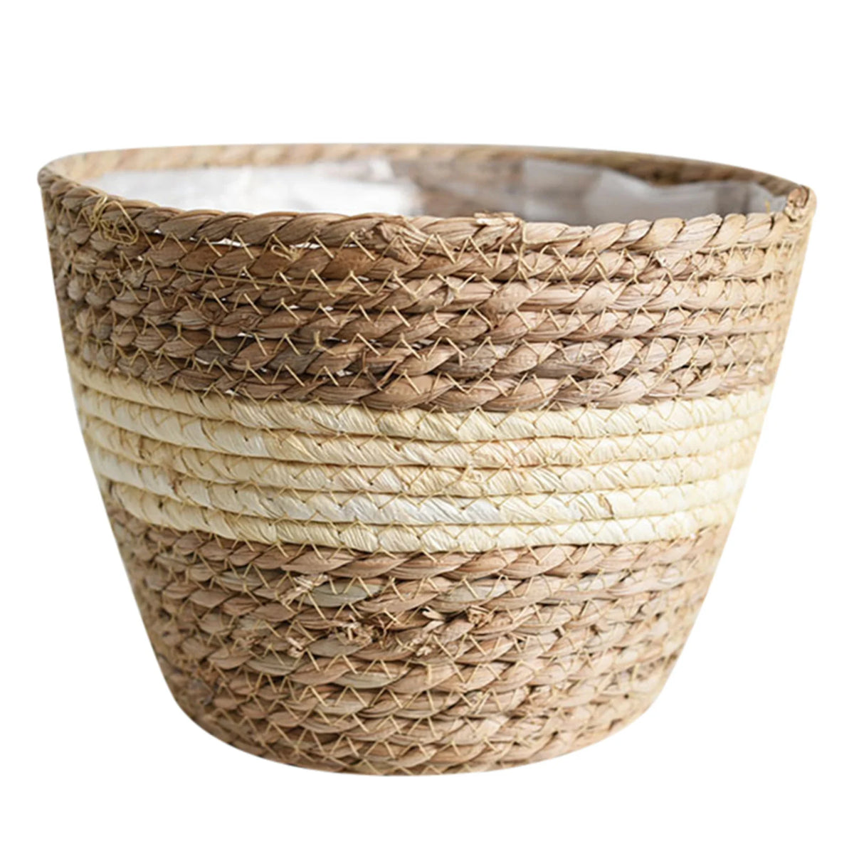 Seagrass Planter Basket – Hand Woven Plant Pot Cover Set