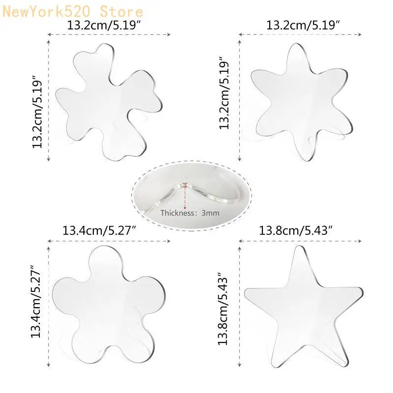 4-Piece Acrylic Quilting Ruler Template Set – Sewing & Craft