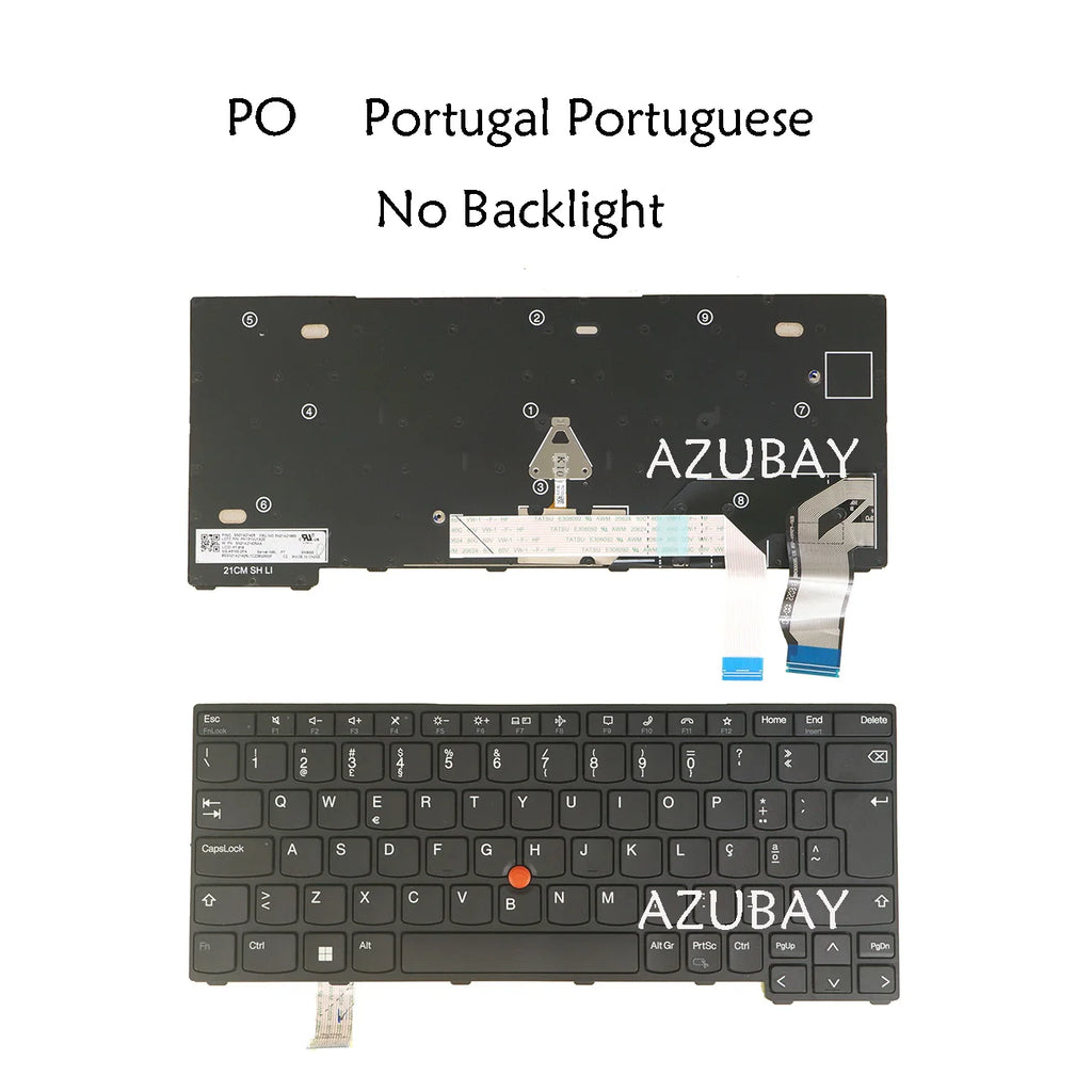 Portuguese Keyboard Lenovo ThinkPad X13 Gen 2 Gen 3 No Backlit