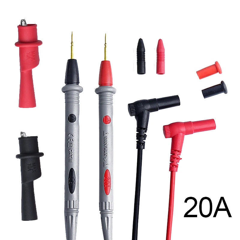 Universal Multimeter Test Leads 10A/20A with Alligator Clips