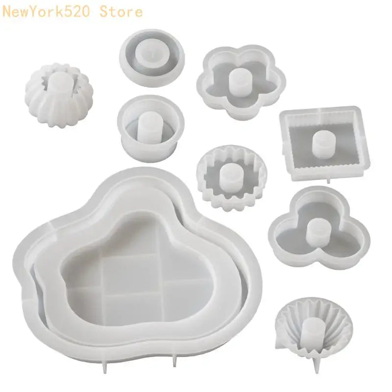 10-Pc Stackable Silicone Molds – Soap, Resin & Baking