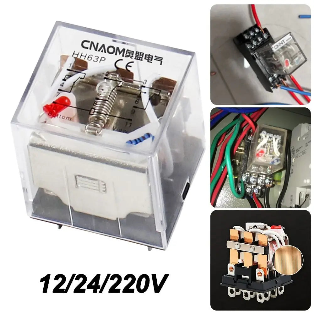 HH62P DPDT Power Relay 12V/24V/220V – 10A Universal Mini Relay